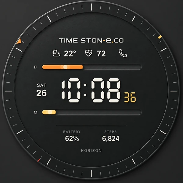 CARBON HORIZON watch face