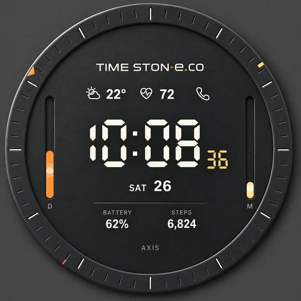 CARBON AXIS watch face