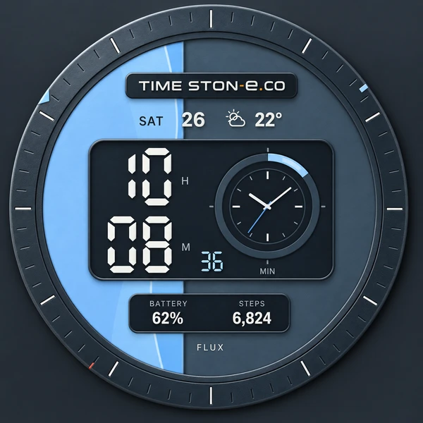 TITANIUM FLUX watch face